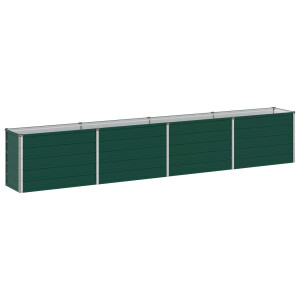 vidaXL Verhoogd Tuinbed Groen 320 x 40 x 55 cm koudgewalst stalen