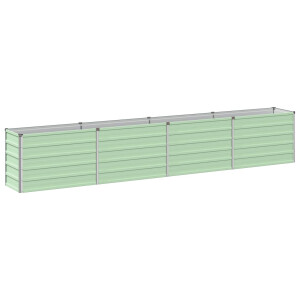 vidaXL Verhoogd Tuinbed Pastelgroen 320 x 40 x 55 cm koudgewalst staal