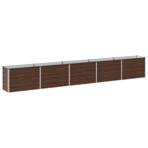 vidaXL Verhoogd Tuinbed Zwart 400 x 40 x 55 cm koudgewalst staal