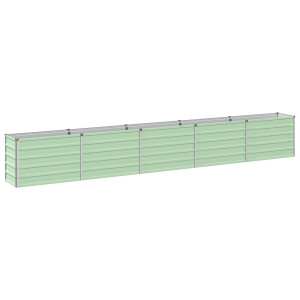 vidaXL Verhoogd Tuinbed Pastelgroen 400 x 40 x 55 cm koudgewalst staal
