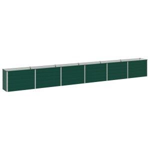 vidaXL Verhoogd Tuinbed Groen 480 x 40 x 55 cm koudgewalst stalen