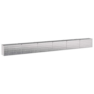 vidaXL Verhoogd Tuinbed Zilverkleurig 600 x 40 x 55 cm gegalvaniseerd