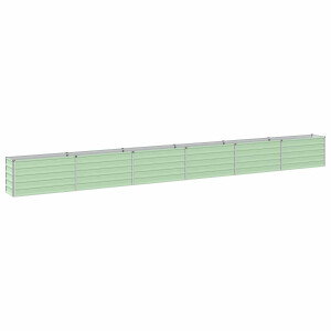 vidaXL Verhoogd Tuinbed Pastelgroen 600 x 40 x 55 cm koudgewalst staal