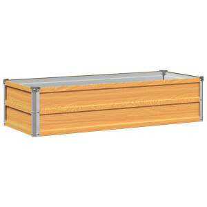 vidaXL Verhoogd Tuinbed Naturel 100 x 40 x 24 cm koudgewalst staal