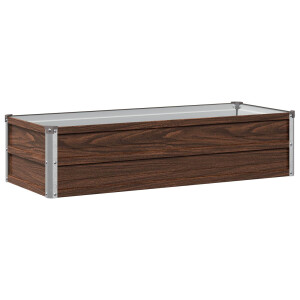 vidaXL Verhoogd Tuinbed Zwart 100 x 40 x 24 cm koudgewalst staal