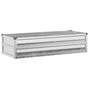 vidaXL Verhoogd Tuinbed Zilverkleurig 100 x 40 x 24 cm gegalvaniseerd
