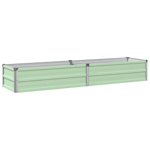 vidaXL Verhoogd Tuinbed Pastelgroen 160 x 40 x 24 cm koudgewalst staal