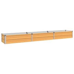 vidaXL Verhoogd Tuinbed Naturel 240 x 40 x 24 cm koudgewalst staal