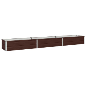 vidaXL Verhoogd Tuinbed Bruin 240 x 40 x 24 cm koudgewalst staal