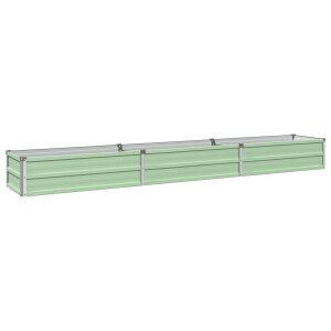 vidaXL Verhoogd Tuinbed Pastelgroen 240 x 40 x 24 cm koudgewalst staal