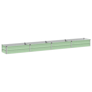 vidaXL Verhoogd Tuinbed Pastelgroen 320 x 40 x 24 cm koudgewalst staal