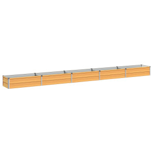 vidaXL Verhoogd Tuinbed Naturel 400 x 40 x 24 cm koudgewalst staal