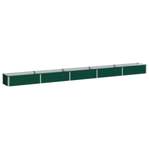 vidaXL Verhoogd Tuinbed Groen 400 x 40 x 24 cm koudgewalst stalen