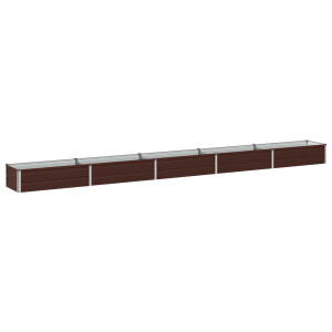 vidaXL Verhoogd Tuinbed Bruin 400 x 40 x 24 cm koudgewalst staal