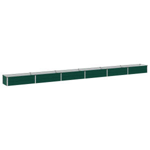 vidaXL Verhoogd Tuinbed Groen 480 x 40 x 24 cm koudgewalst stalen