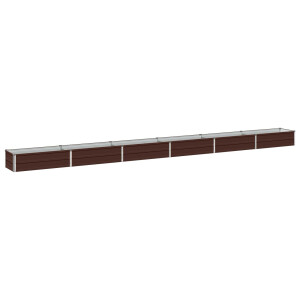 vidaXL Verhoogd Tuinbed Bruin 480 x 40 x 24 cm koudgewalst staal