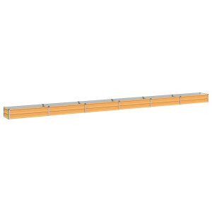 vidaXL Verhoogd Tuinbed Naturel 600 x 40 x 24 cm koudgewalst staal