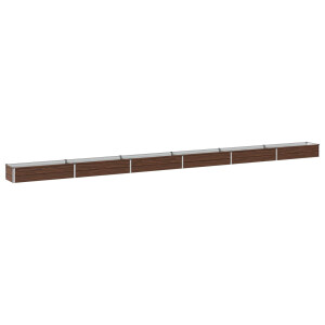 vidaXL Verhoogd Tuinbed Zwart 600 x 40 x 24 cm koudgewalst staal