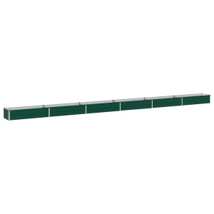 vidaXL Verhoogd Tuinbed Groen 600 x 40 x 24 cm koudgewalst stalen