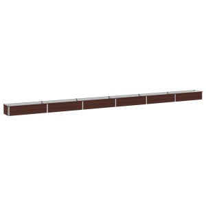 vidaXL Verhoogd Tuinbed Bruin 600 x 40 x 24 cm koudgewalst staal