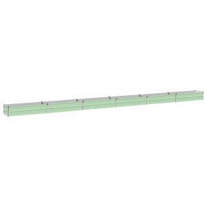 vidaXL Verhoogd Tuinbed Pastelgroen 600 x 40 x 24 cm koudgewalst staal