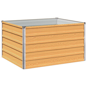 vidaXL Verhoogd Tuinbed Naturel 100 x 80 x 55 cm koudgewalst staal