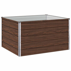 vidaXL Verhoogd Tuinbed Zwart 100 x 80 x 55 cm koudgewalst staal