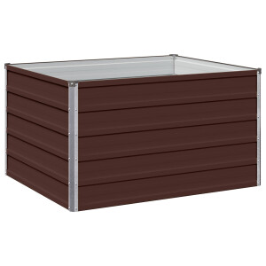 vidaXL Verhoogd Tuinbed Bruin 100 x 80 x 55 cm koudgewalst staal