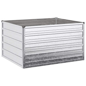 vidaXL Verhoogd Tuinbed Zilverkleurig 100 x 80 x 55 cm gegalvaniseerd