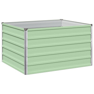 vidaXL Verhoogd Tuinbed Pastelgroen 100 x 80 x 55 cm koudgewalst staal