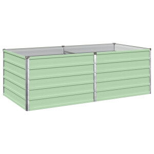 vidaXL Verhoogd Tuinbed Pastelgroen 160 x 80 x 55 cm koudgewalst staal