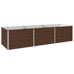 vidaXL Verhoogd Tuinbed Zwart 240 x 80 x 55 cm koudgewalst staal