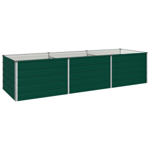 vidaXL Verhoogd Tuinbed Groen 240 x 80 x 55 cm koudgewalst stalen