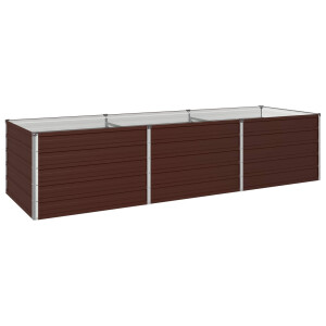 vidaXL Verhoogd Tuinbed Bruin 240 x 80 x 55 cm koudgewalst staal