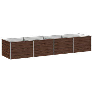 vidaXL Verhoogd Tuinbed Zwart 320 x 80 x 55 cm koudgewalst staal