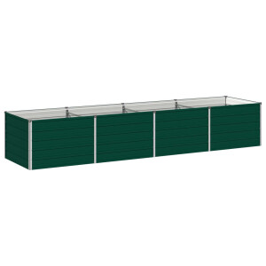 vidaXL Verhoogd Tuinbed Groen 320 x 80 x 55 cm koudgewalst stalen