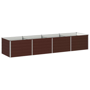 vidaXL Verhoogd Tuinbed Bruin 320 x 80 x 55 cm koudgewalst staal