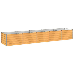 vidaXL Verhoogd Tuinbed Naturel 400 x 80 x 55 cm koudgewalst staal
