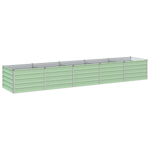 vidaXL Verhoogd Tuinbed Pastelgroen 400 x 80 x 55 cm koudgewalst staal