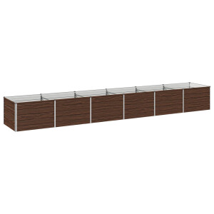 vidaXL Verhoogd Tuinbed Zwart 480 x 80 x 55 cm koudgewalst staal
