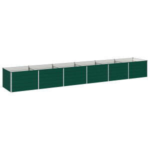 vidaXL Verhoogd Tuinbed Groen 480 x 80 x 55 cm koudgewalst stalen