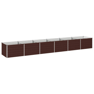 vidaXL Verhoogd Tuinbed Bruin 480 x 80 x 55 cm koudgewalst staal