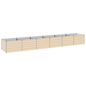 vidaXL Verhoogd Tuinbed Ivoor 480 x 80 x 55 cm koudgewalst staal