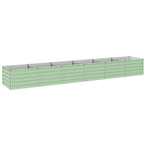 vidaXL Verhoogd Tuinbed Pastelgroen 480 x 80 x 55 cm koudgewalst staal