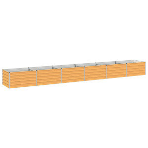 vidaXL Verhoogd Tuinbed Naturel 600 x 80 x 55 cm koudgewalst staal