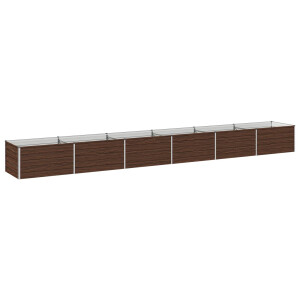 vidaXL Verhoogd Tuinbed Zwart 600 x 80 x 55 cm koudgewalst staal