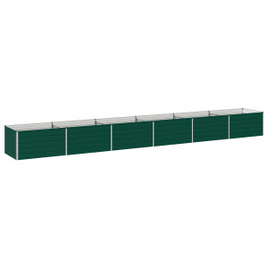 vidaXL Verhoogd Tuinbed Groen 600 x 80 x 55 cm koudgewalst stalen