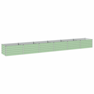 vidaXL Verhoogd Tuinbed Pastelgroen 600 x 80 x 55 cm koudgewalst staal