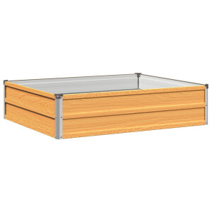 vidaXL Verhoogd Tuinbed Naturel 100 x 80 x 24 cm koudgewalst staal