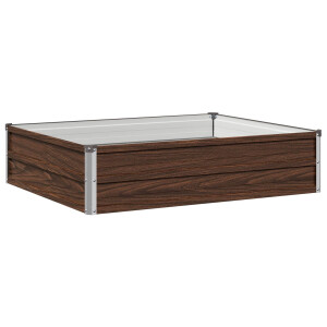 vidaXL Verhoogd Tuinbed Zwart 100 x 80 x 24 cm koudgewalst staal